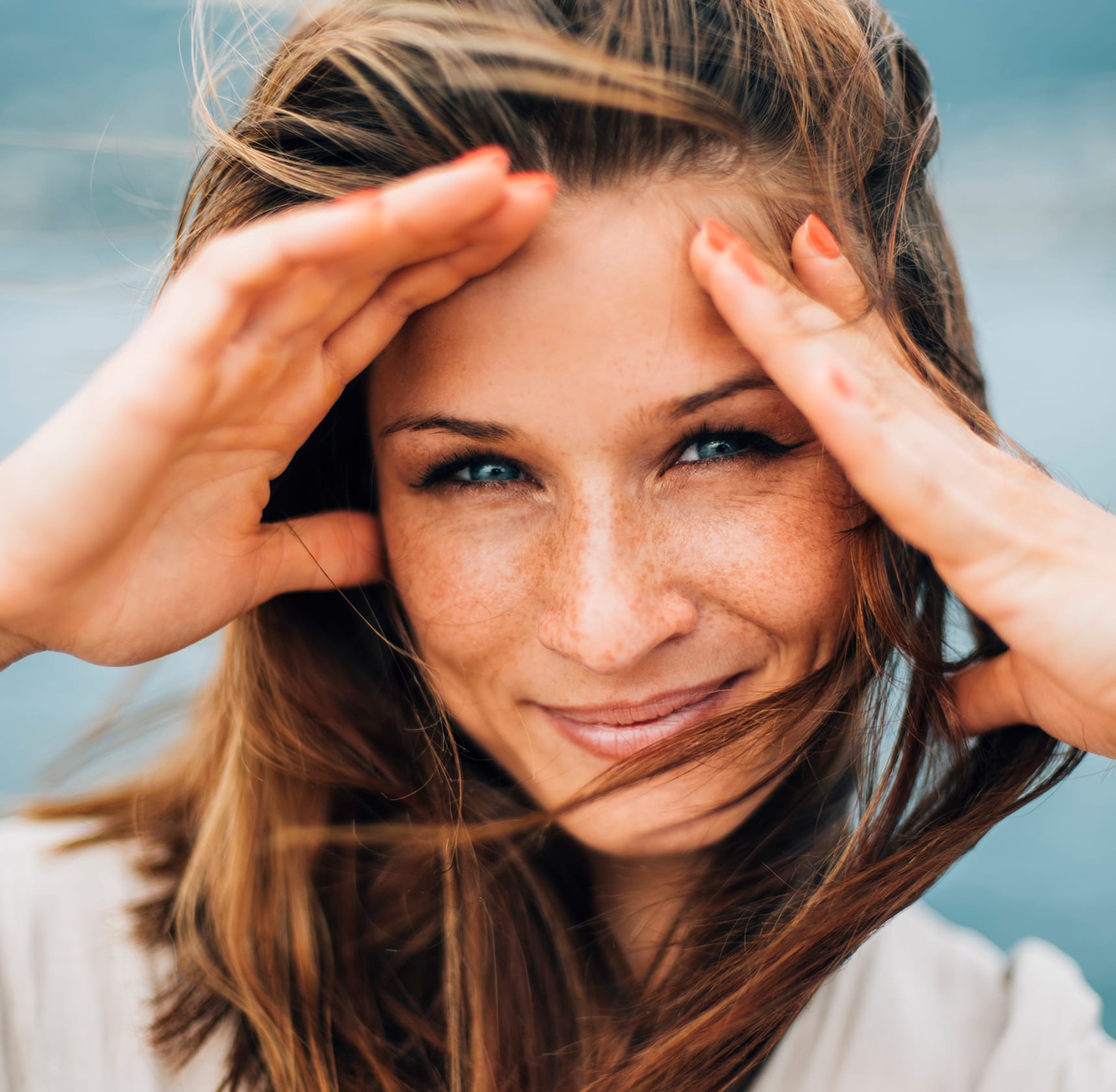 Woman smiling at camera