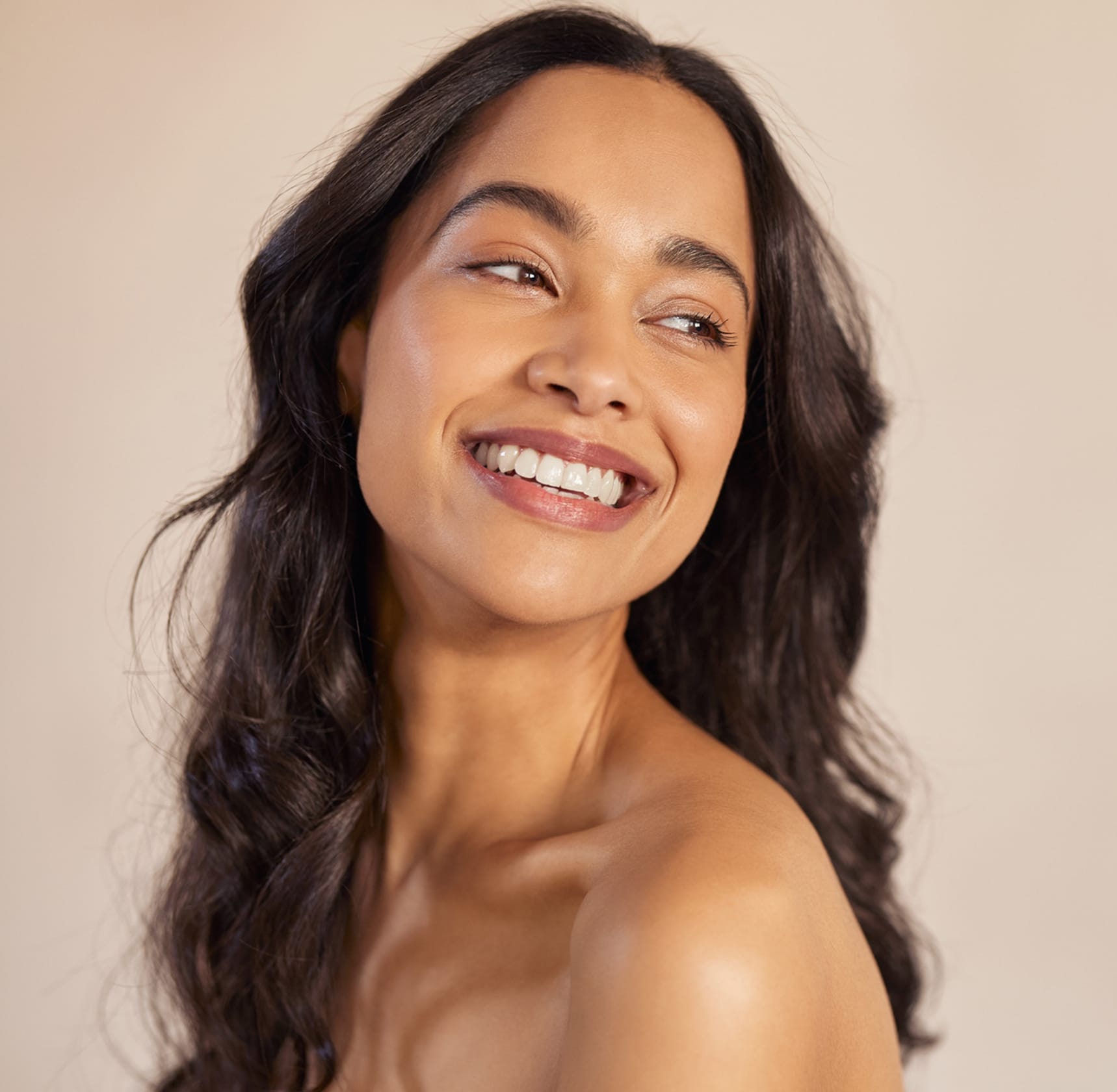 Woman smiling