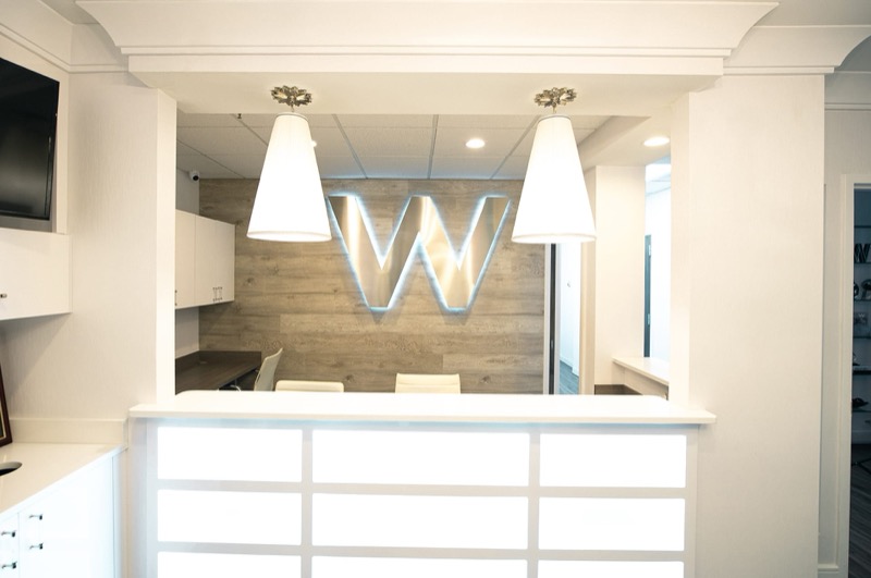 front desk and lobby