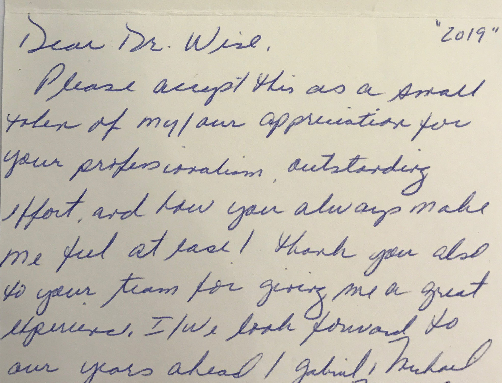 Thank you card