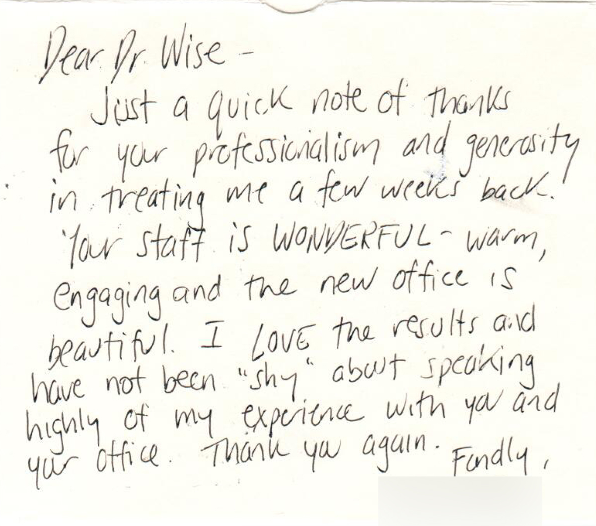 Thank you card