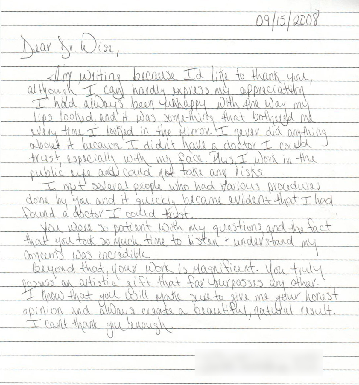 Thank you card