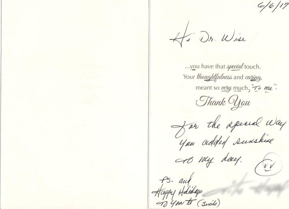 Thank you card