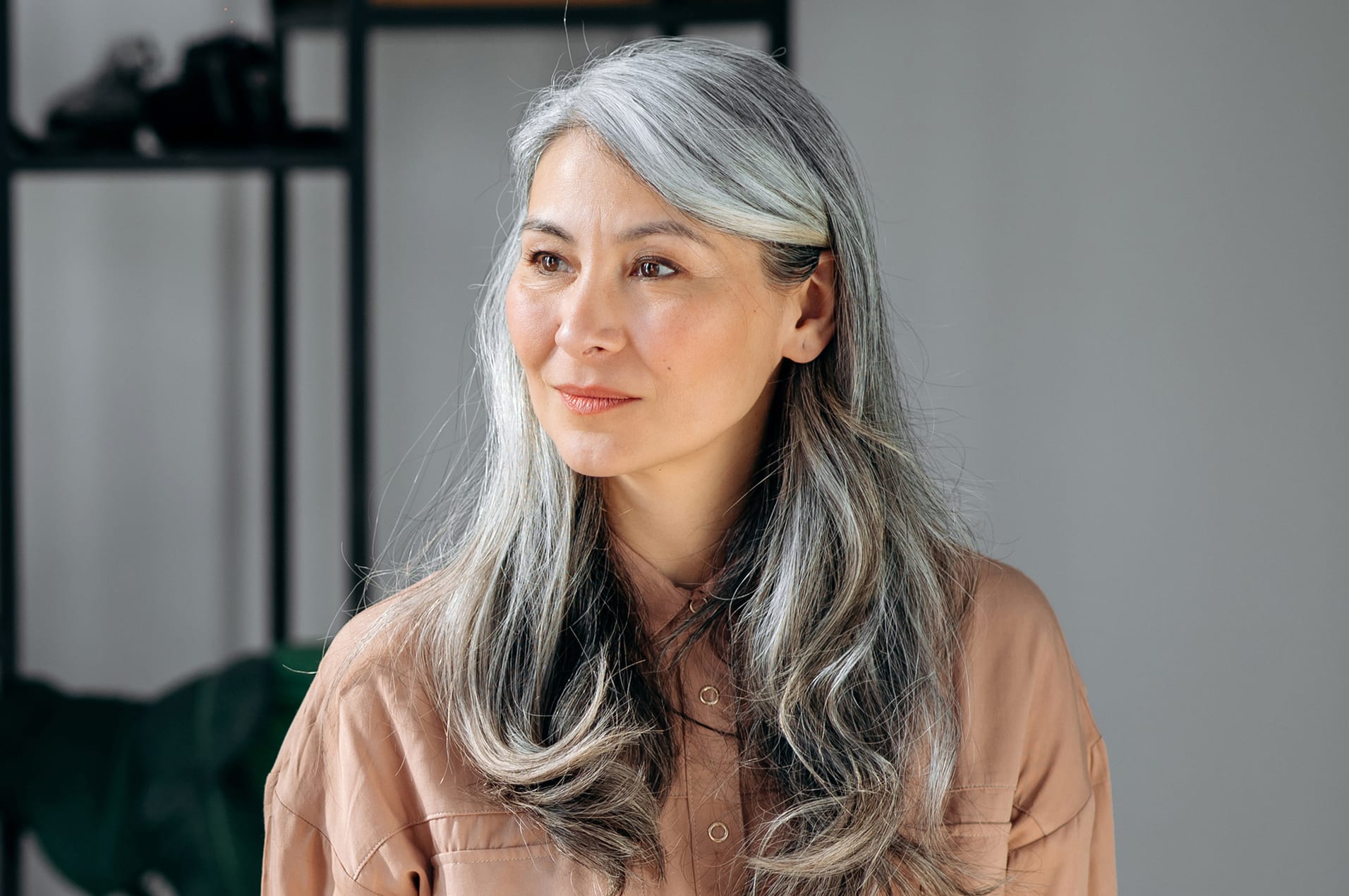 Woman smiling